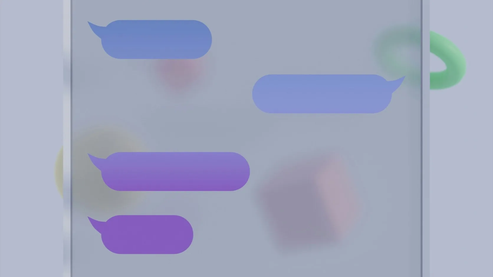 A stream of dating app chat bubbles showing AI-assisted text replies